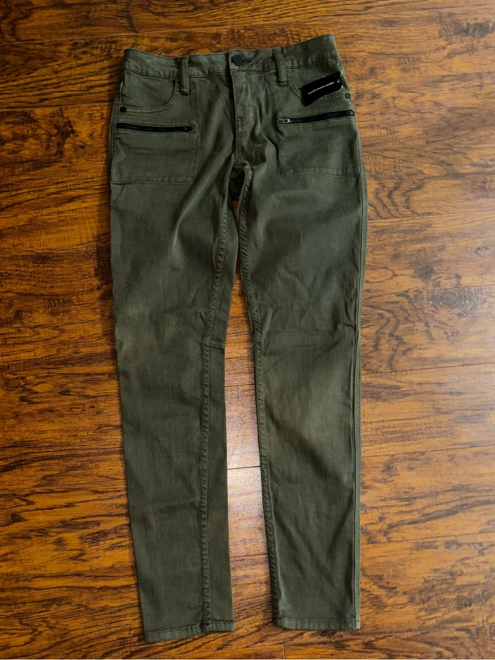 Sanctuary Denim NWT South Moon Under Army Green Skinny Jeans Zip Cargo Pants